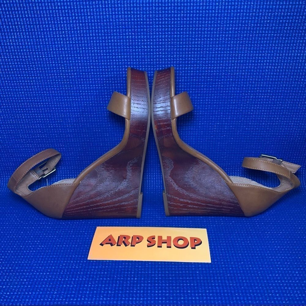 LUCKY BRAND LENORR Women`s Size 7.5 Tan Brown Platform Wedge Shoes - Picture 5 of 8
